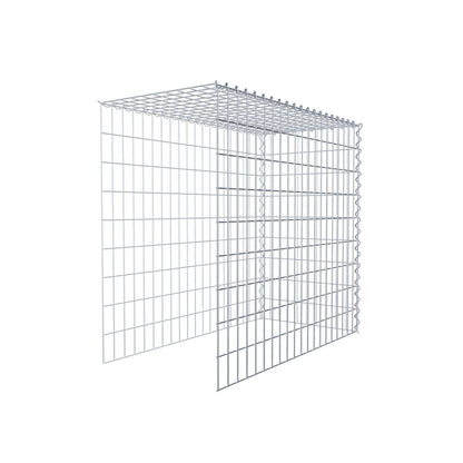 Grown-on gabion type 4 100 cm x 90 cm x 50 cm (L x H x D), mesh size 5 cm x 10 cm, spiral