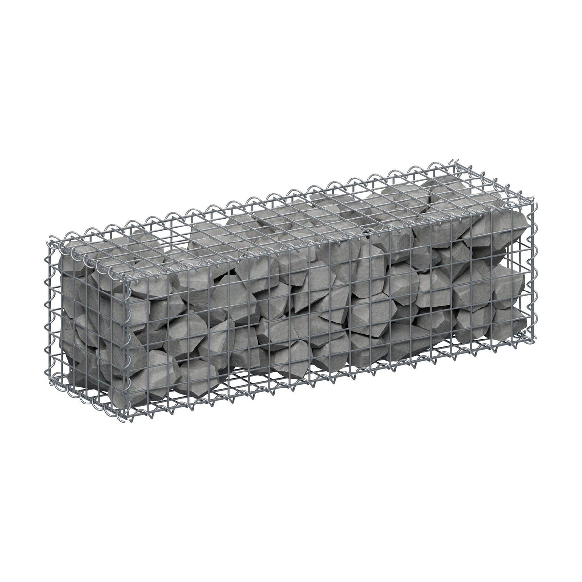 Gabbione 100 cm x 30 cm x 30 cm (L x H x P), maglia 5 cm x 5 cm, spirale