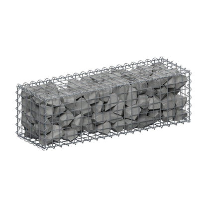 Gabbione 100 cm x 30 cm x 30 cm (L x H x P), maglia 5 cm x 5 cm, spirale