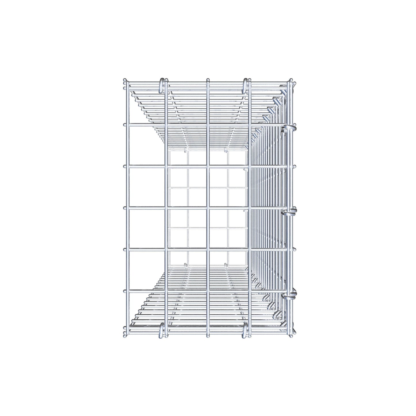 Mounted gabion type 2 100 cm x 20 cm x 30 cm (L x H x D), mesh size 5 cm x 5 cm, C-ring
