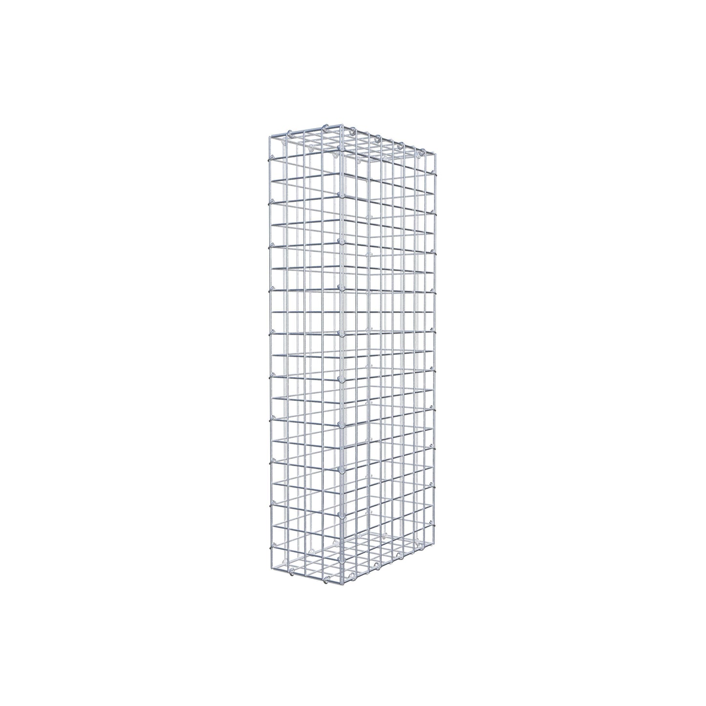 Gavión 100 cm x 40 cm x 20 cm (L x A x P), malla 5 cm x 5 cm, anillo en C