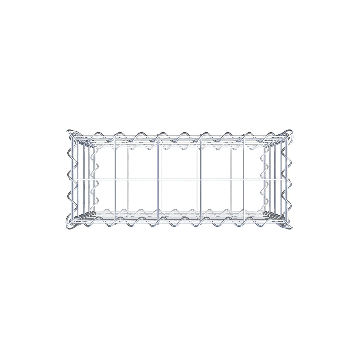 Gabbione 50 cm x 40 cm x 20 cm (L x H x P), maglia 10 cm x 10 cm, spirale