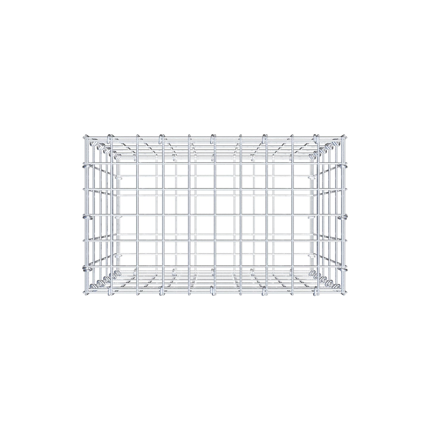 Gabbione 50 cm x 50 cm x 30 cm (L x H x P), maglia 5 cm x 10 cm, anello a C