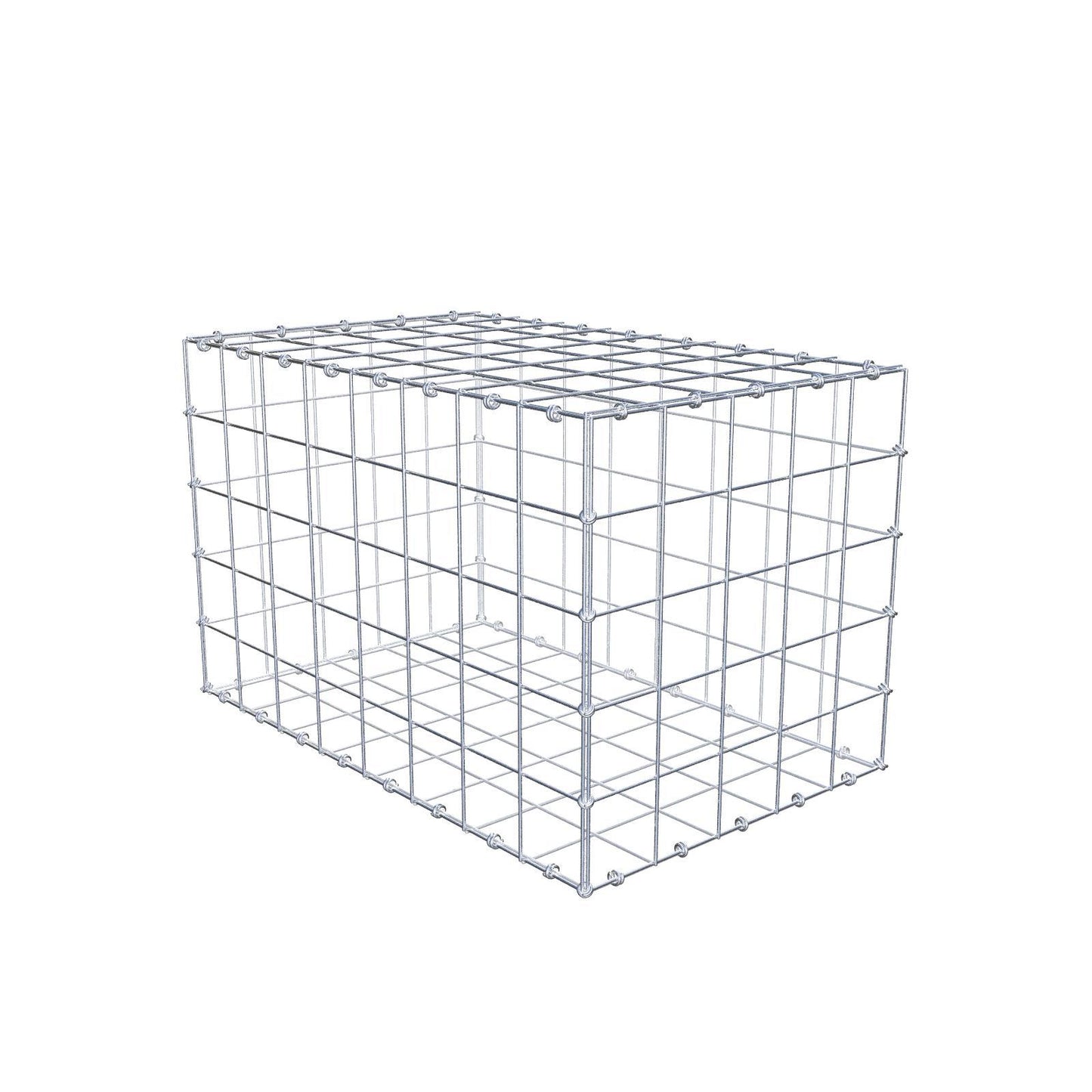 Gabbione 80 cm x 50 cm x 50 cm (L x H x P), maglia 10 x 10 cm, anello a spirale