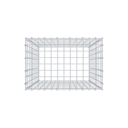 Typ 3 påbyggnadsgabion 100 cm x 60 cm x 40 cm (L x H x D), maskstorlek 5 cm x 10 cm, C-ring