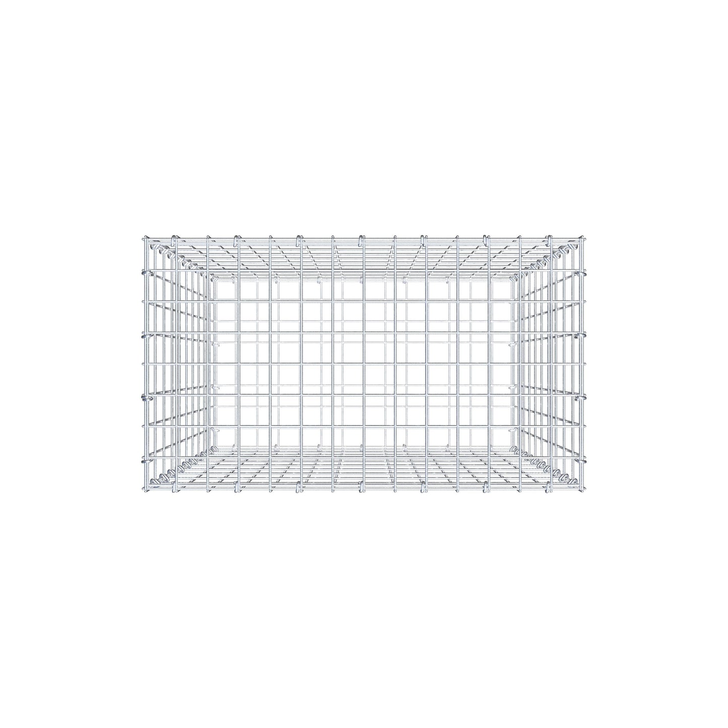 Gabião 100 cm x 70 cm x 40 cm (C x A x P), malhagem 5 cm x 10 cm, anel C