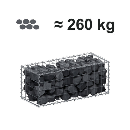 Gabion 100 cm x 40 cm x 40 cm (L x H x D), mesh size 10 cm x 10 cm, spiral
