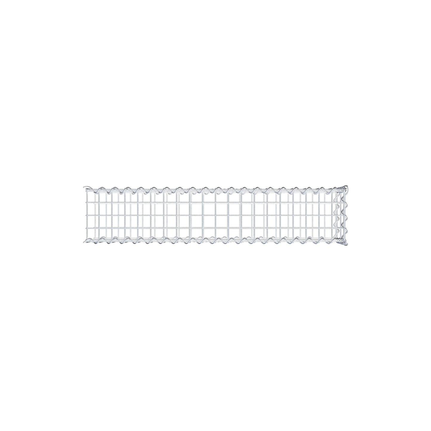 Gabion rapporté type 2 100 cm x 20 cm x 20 cm (L x H x P), mailles 5 cm x 10 cm, spirale