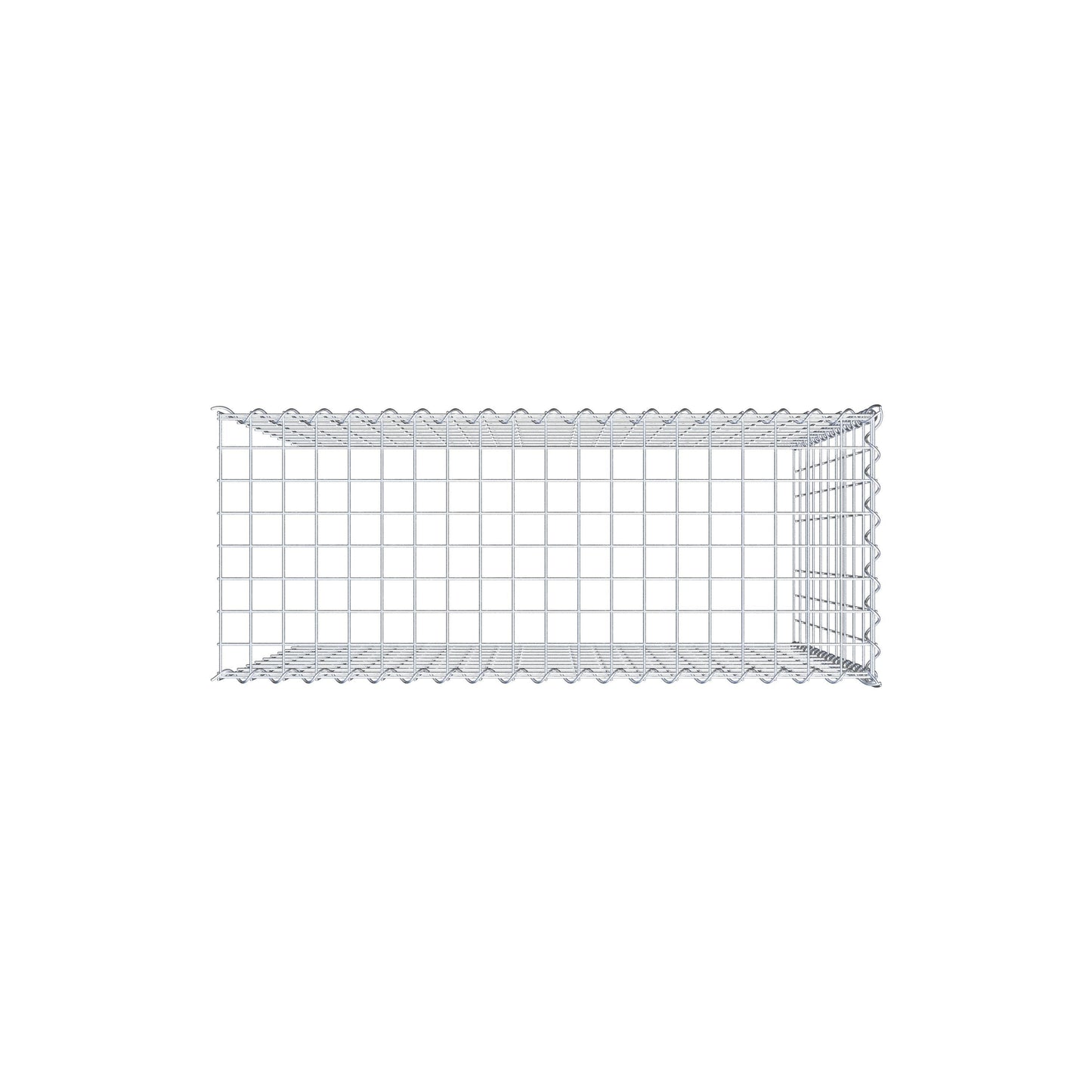 Grown-on gabion type 4 100 cm x 100 cm x 40 cm (L x H x D), mesh size 5 cm x 10 cm, spiral