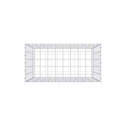 Gabione 100 cm x 100 cm x 50 cm (L x H x T), Maschenweite 10 cm x 10 cm, C-Ring