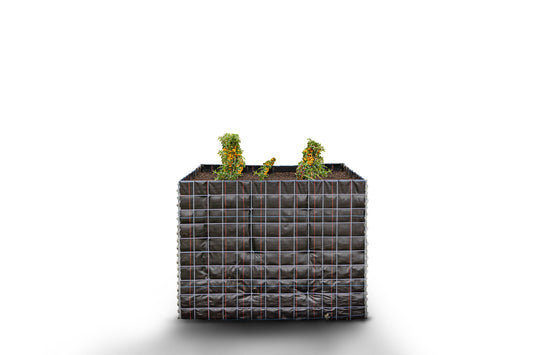 Hochbeet eckig ohne Steinbereich - Länge: 130 cm - Höhe: 100 cm - Tiefe: 80 cm - Maschenweite: 10 x 10 cm