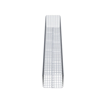 Coluna de gabião quadrada 42 cm x 42 cm, altura 230 cm, PM 5 cm x 5 cm