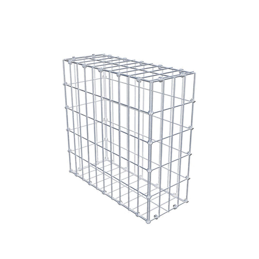 Gavión 50 cm x 50 cm x 20 cm (L x A x P), luz de malla 5 x 10 cm, anillo en espiral