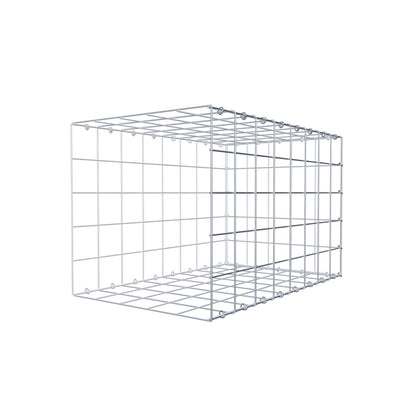Mounted gabion type 2 80 cm x 50 cm x 50 cm (L x H x D), mesh size 10 cm x 10 cm, C-ring