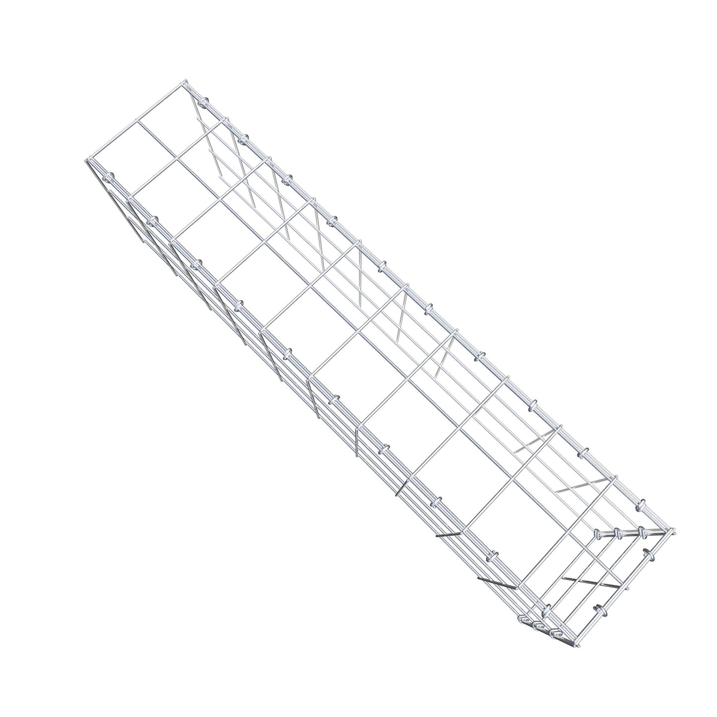Mounted gabion type 4 100 cm x 30 cm x 20 cm (L x H x D), mesh size 10 cm x 10 cm, C-ring