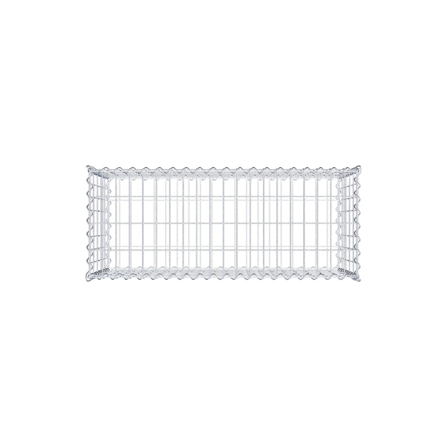Set of 2 gabions 100 cm x 50 cm x 40 cm (L x H x D), mesh size 5 x 10 cm, spiral