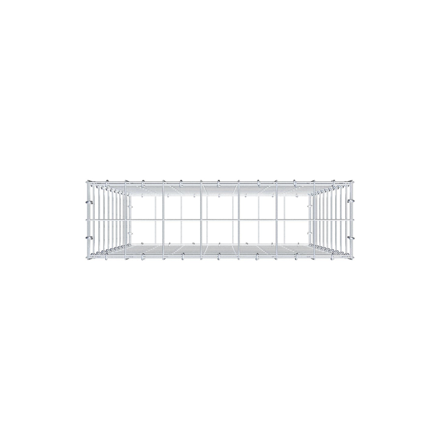 Gabion 100 cm x 70 cm x 20 cm (L x H x D), mesh size 10 cm x 10 cm, C-ring