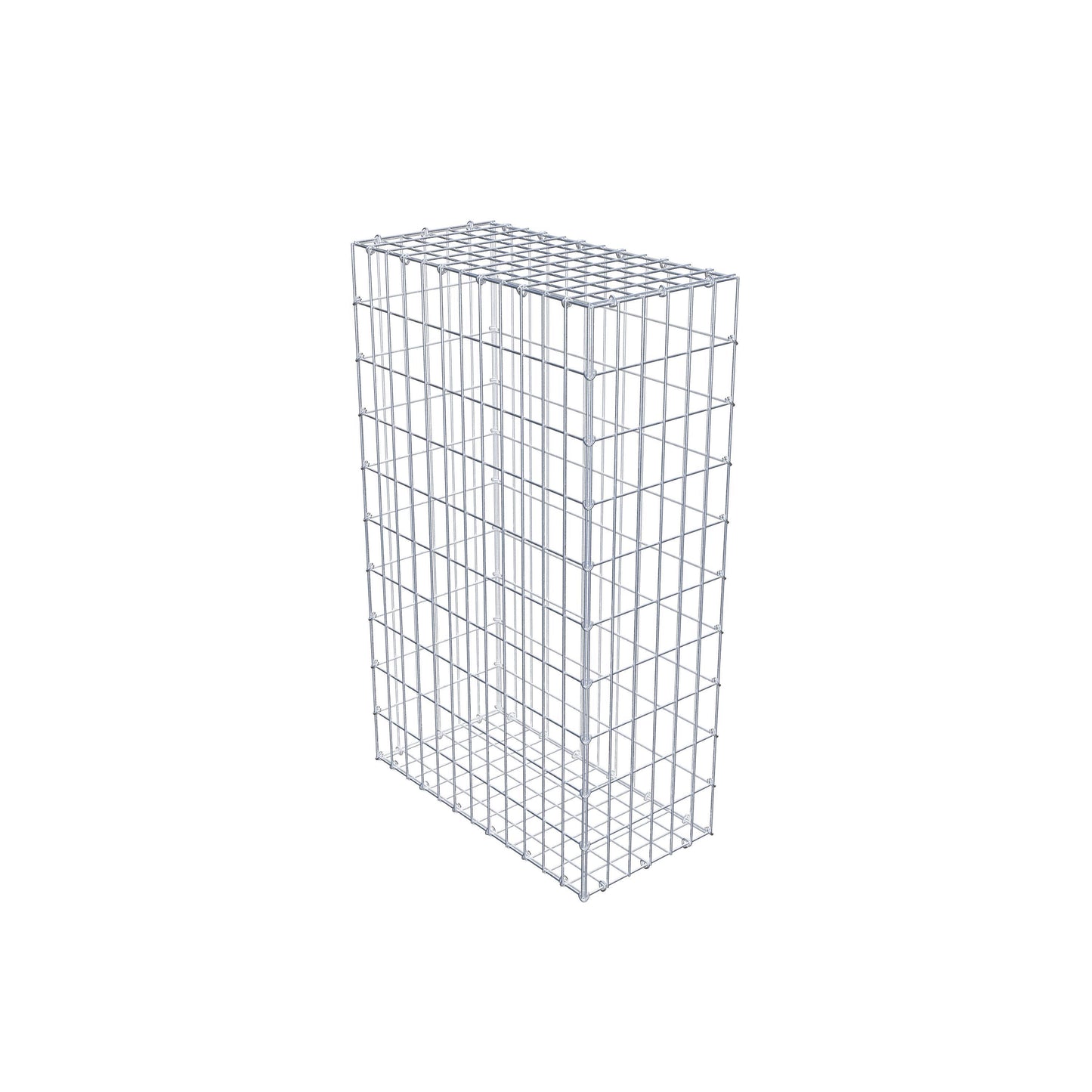 Gabião 100 cm x 60 cm x 30 cm (C x A x P), malhagem 5 cm x 10 cm, anel C