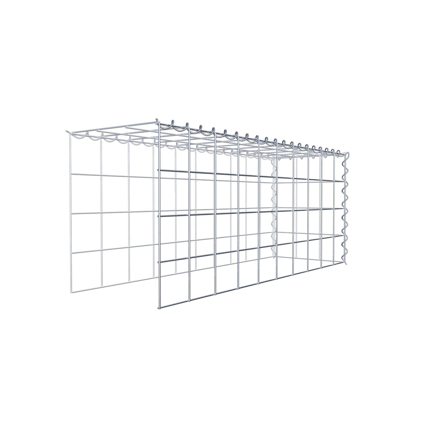 Gabião tipo 4 100 cm x 40 cm x 30 cm (C x A x P), malhagem 10 cm x 10 cm, espiral