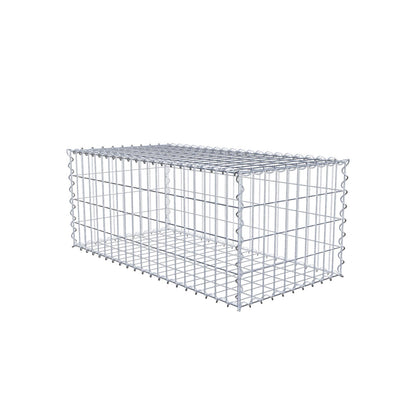 Gabione 100 cm x 40 cm x 50 cm (L x H x T), Maschenweite 5 cm x 10 cm, Spirale