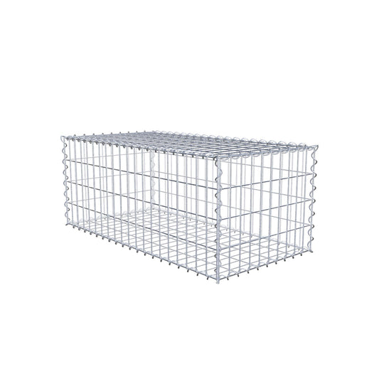 Gabion 100 cm x 40 cm x 50 cm (L x H x P), mailles 5 cm x 10 cm, spirale