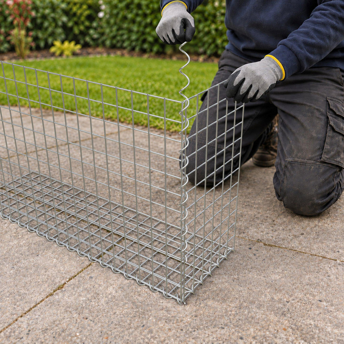 Gabion 100 cm x 60 cm x 30 cm (L x H x P), mailles 5 cm x 5 cm, spirale