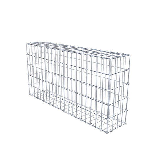 Gabione 100 cm x 50 cm x 20 cm (L x H x T), Maschenweite 5 x 10 cm, Spiralring