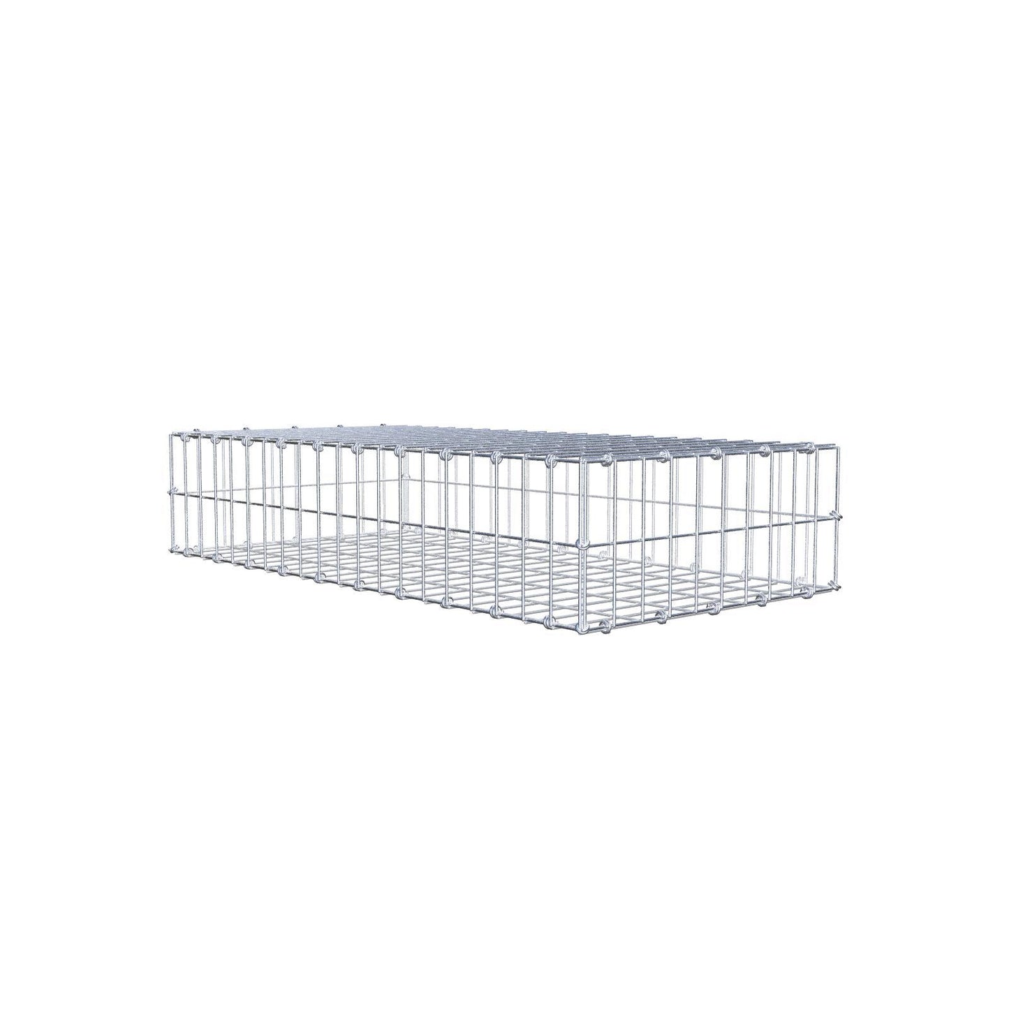 Gabion 100 cm x 20 cm x 50 cm (L x H x D), mesh size 5 x 10 cm, spiral ring
