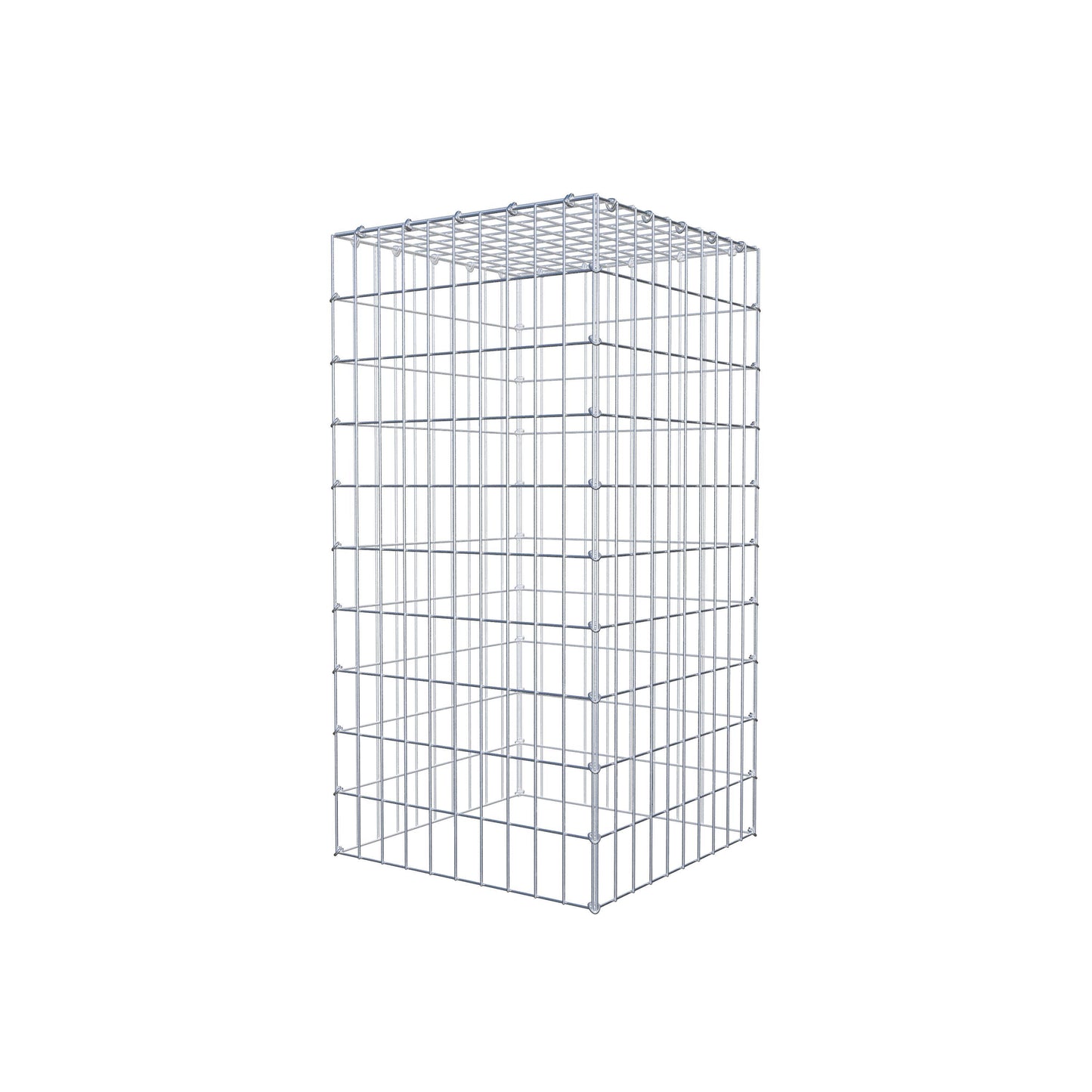 Gavión complementario de tipo 3 100 cm x 50 cm x 50 cm (largo x alto x fondo), malla 5 cm x 10 cm, anillo en C