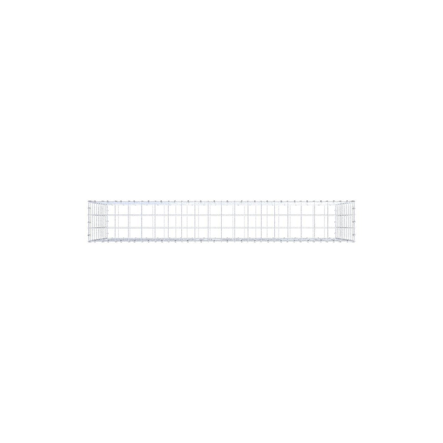 Gabion 200 cm x 100 cm x 30 cm (L x H x D), mesh size 10 x 10 cm, spiral ring