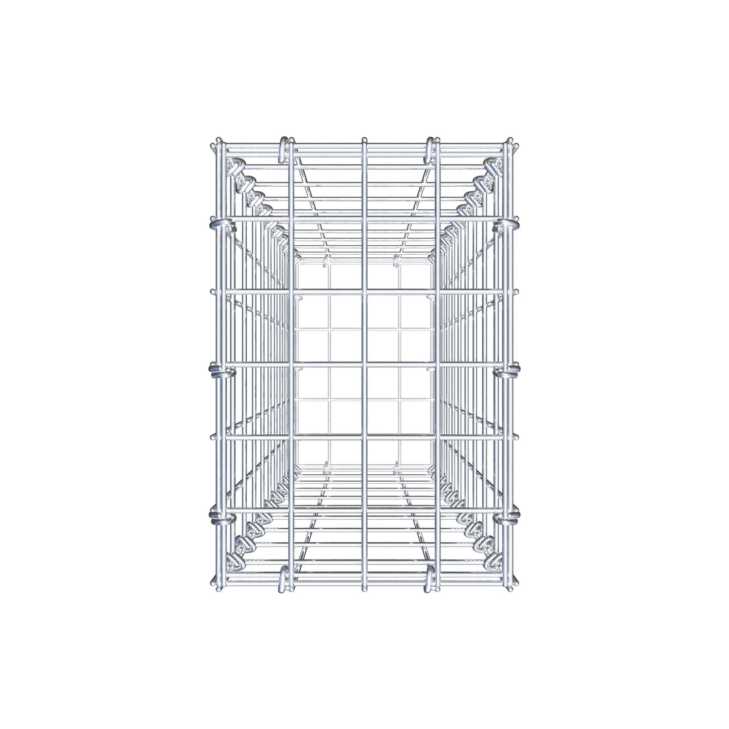 Gabion 100 cm x 20 cm x 30 cm (L x H x P), mailles 5 cm x 10 cm, anneau en C