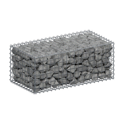 Gabion 100 cm x 40 cm x 50 cm (L x H x D), maskstorlek 5 cm x 5 cm, spiral