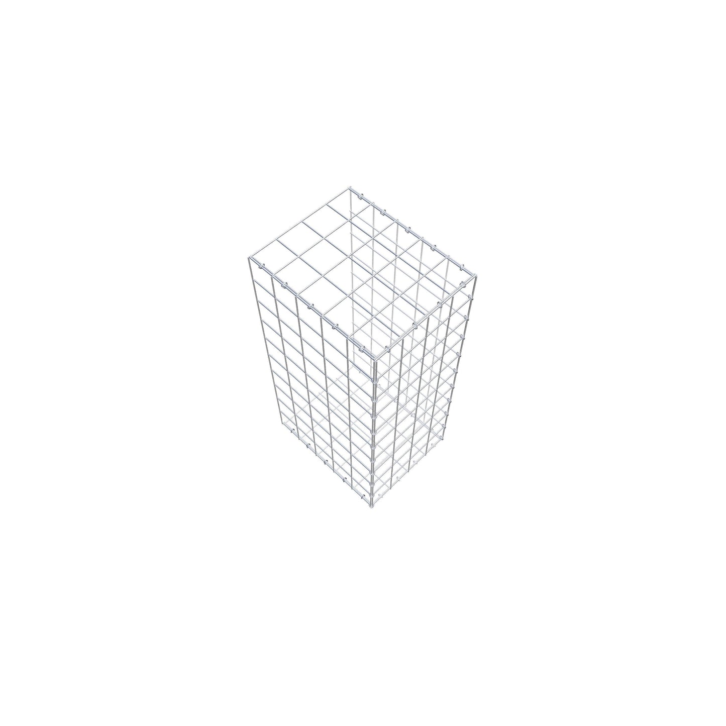 Mounted gabion type 2 100 cm x 50 cm x 40 cm (L x H x D), mesh size 10 cm x 10 cm, C-ring