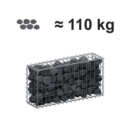 Gabion 80 cm x 40 cm x 20 cm (L x H x D), mesh size 5 cm x 10 cm, spiral