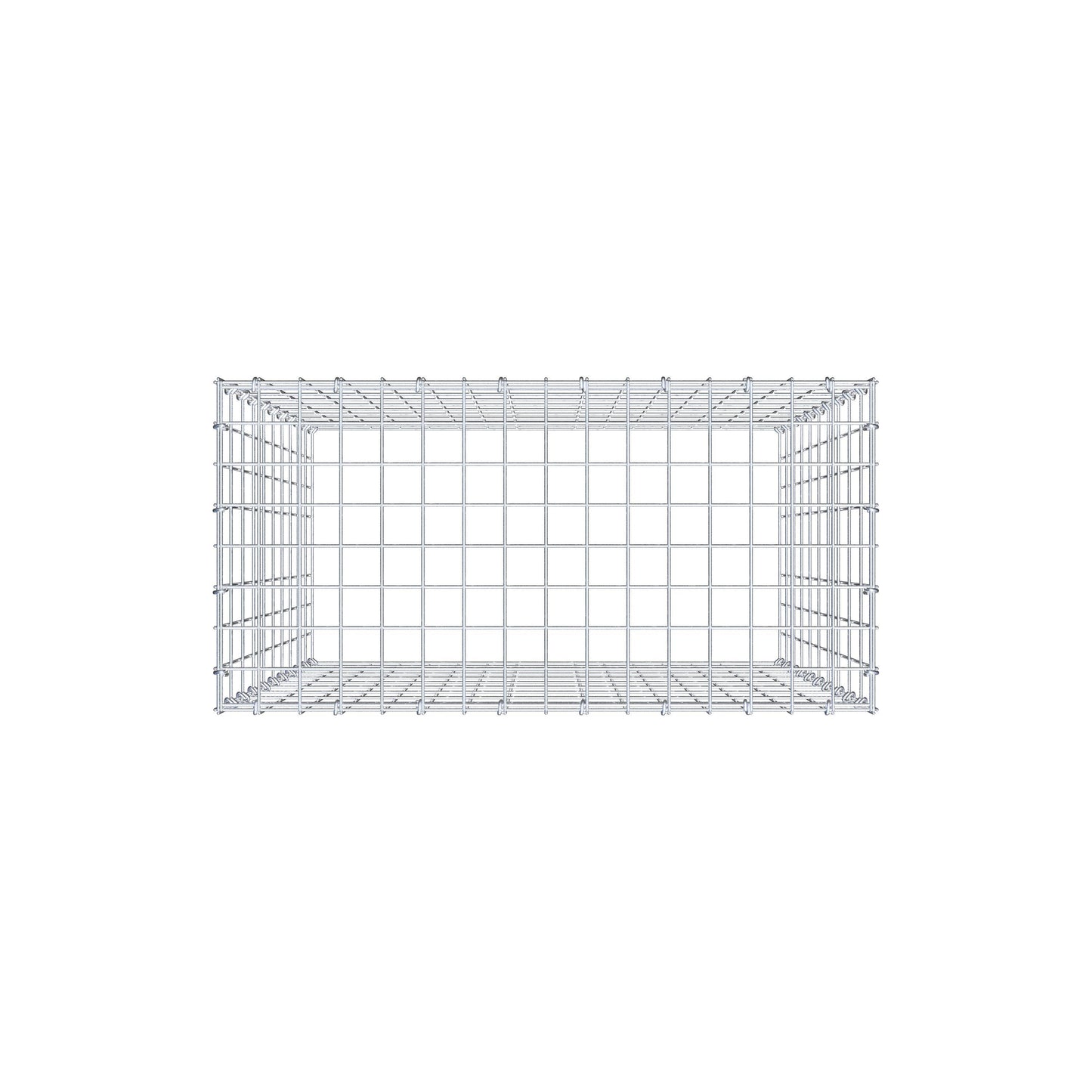 Mounted gabion type 3 100 cm x 80 cm x 40 cm (L x H x D), mesh size 5 cm x 10 cm, C-ring