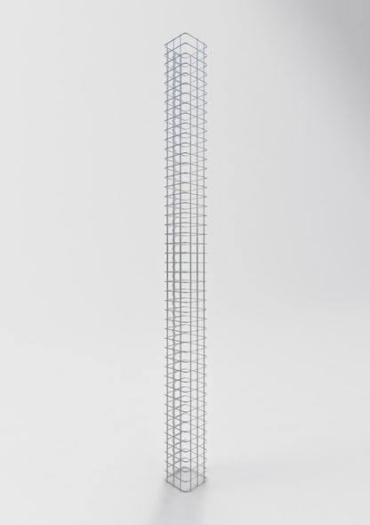 Gabionsøjle firkantet 17 cm x 17 cm, 230 cm høj, MW 5 cm x 5 cm