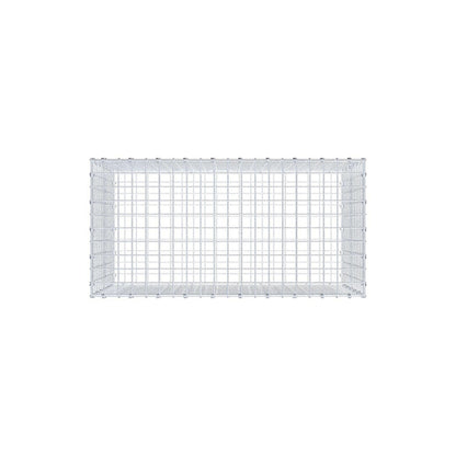 Gabione 100 cm x 60 cm x 50 cm (L x H x T), Maschenweite 5 x 5 cm, Spiralring