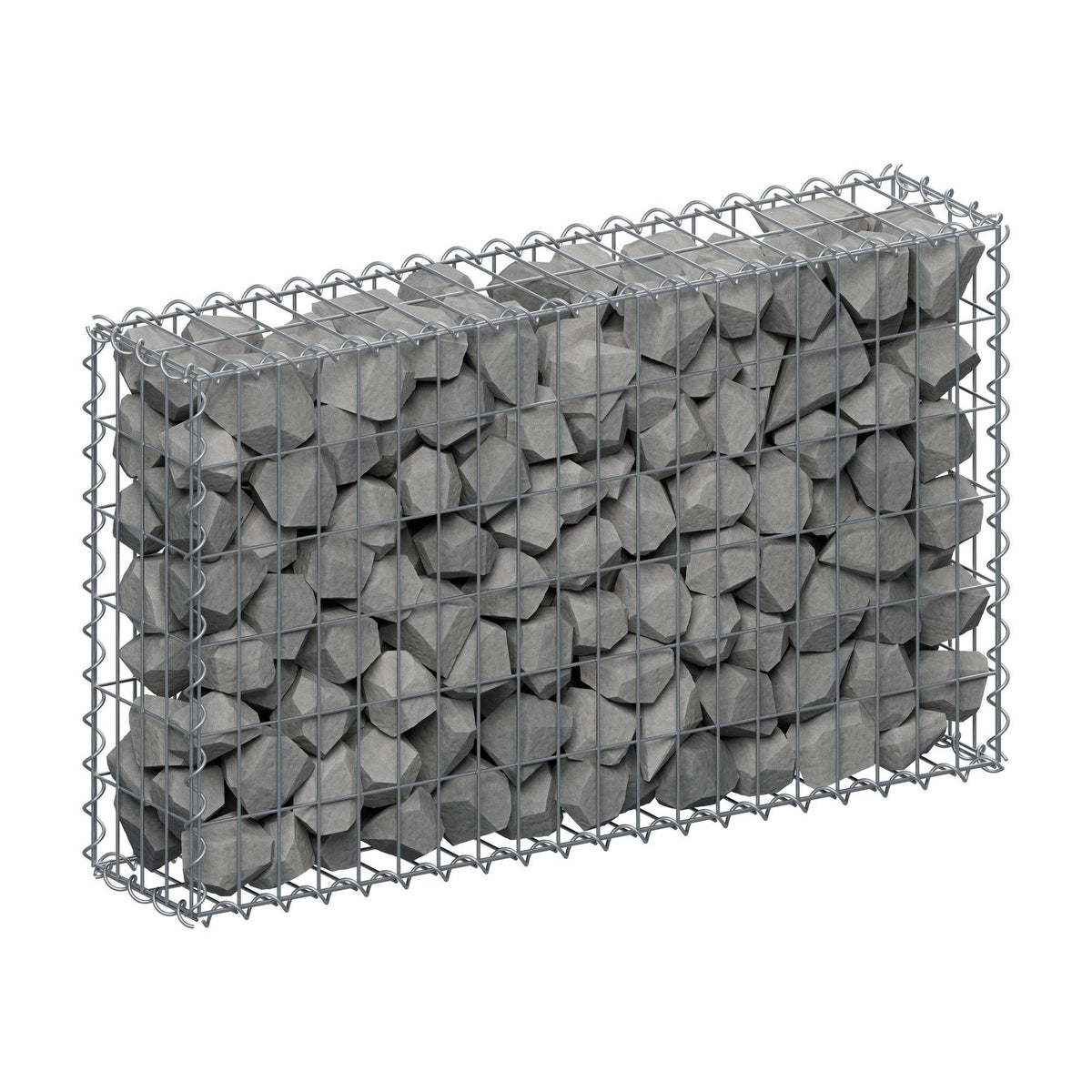 Gabion 100 cm x 60 cm x 20 cm (L x H x P), mailles 5 cm x 10 cm, spirale