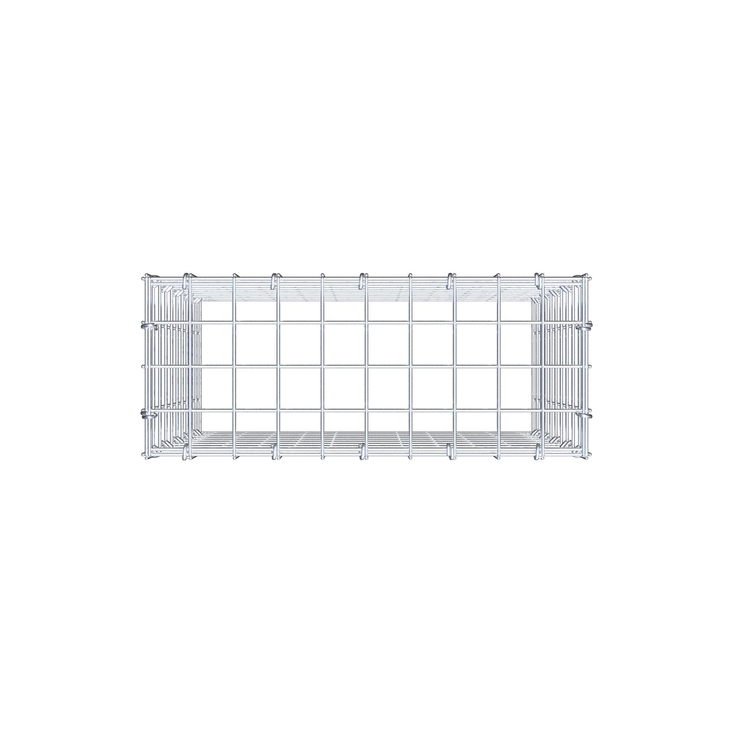 Anbaugabione Typ 3 50 cm x 50 cm x 20 cm (L x H x T), Maschenweite 5 cm x 5 cm, C-Ring
