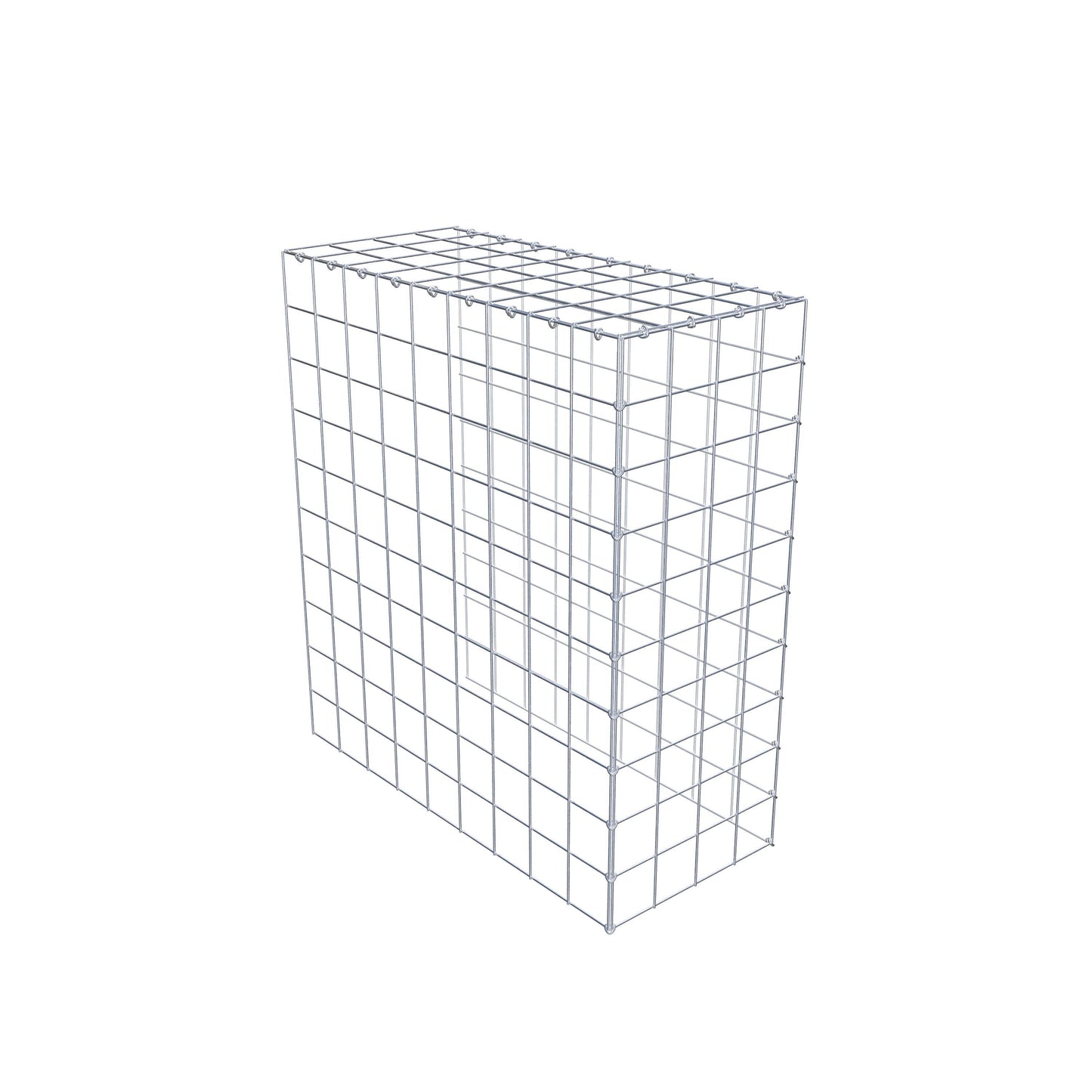 Mounted gabion type 4 100 cm x 90 cm x 40 cm (L x H x D), mesh size 10 cm x 10 cm, C-ring