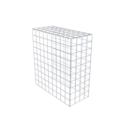 Mounted gabion type 4 100 cm x 90 cm x 40 cm (L x H x D), mesh size 10 cm x 10 cm, C-ring