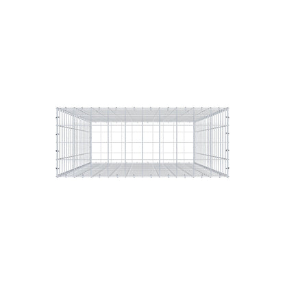 Gabion 200 cm x 100 cm x 40 cm (L x H x D), mesh size 10 cm x 10 cm, C-ring