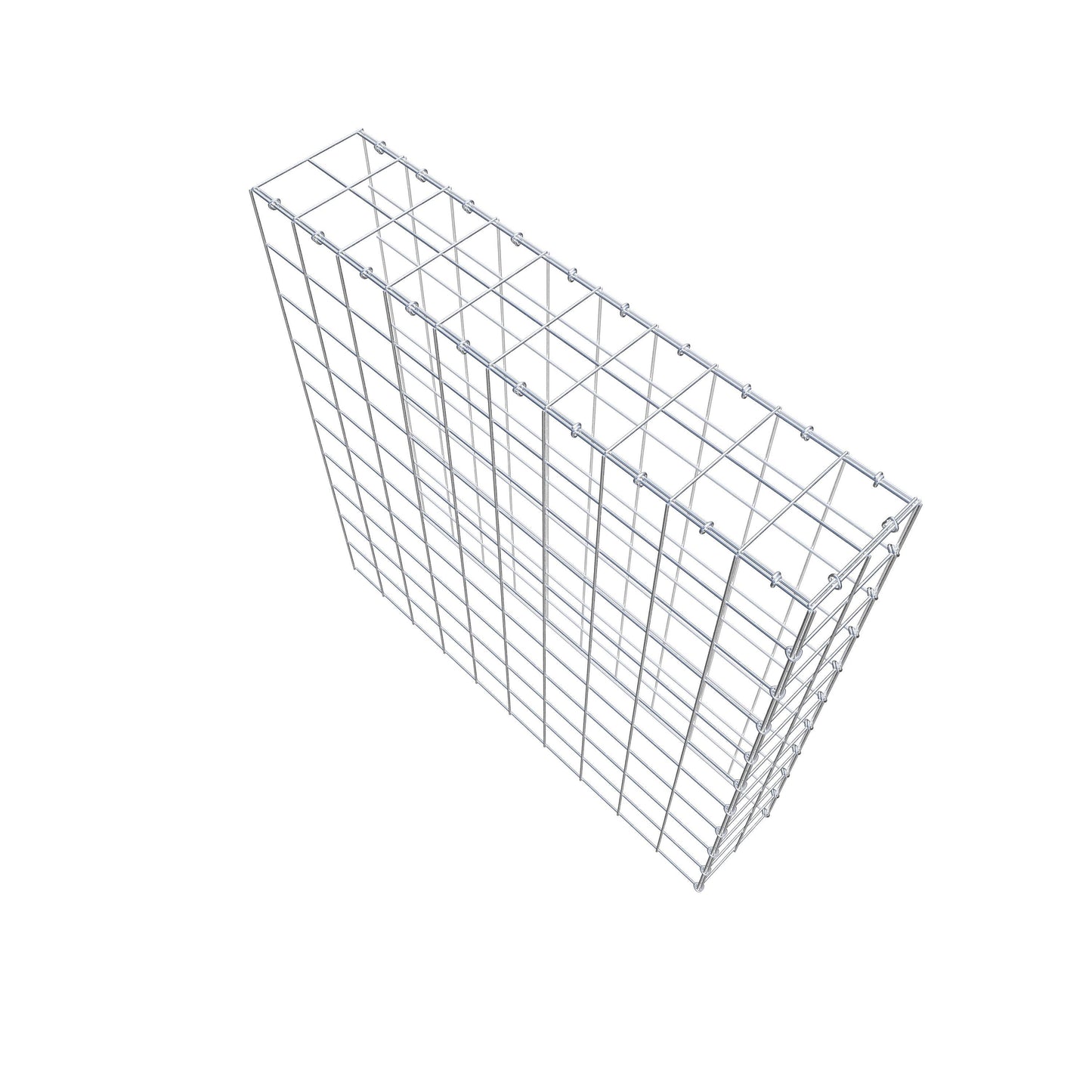 Mounted gabion type 4 100 cm x 100 cm x 20 cm (L x H x D), mesh size 10 cm x 10 cm, C-ring
