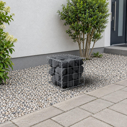 Gabião 40 cm x 40 cm x 40 cm (C x A x P), malhagem 10 cm x 10 cm, espiral