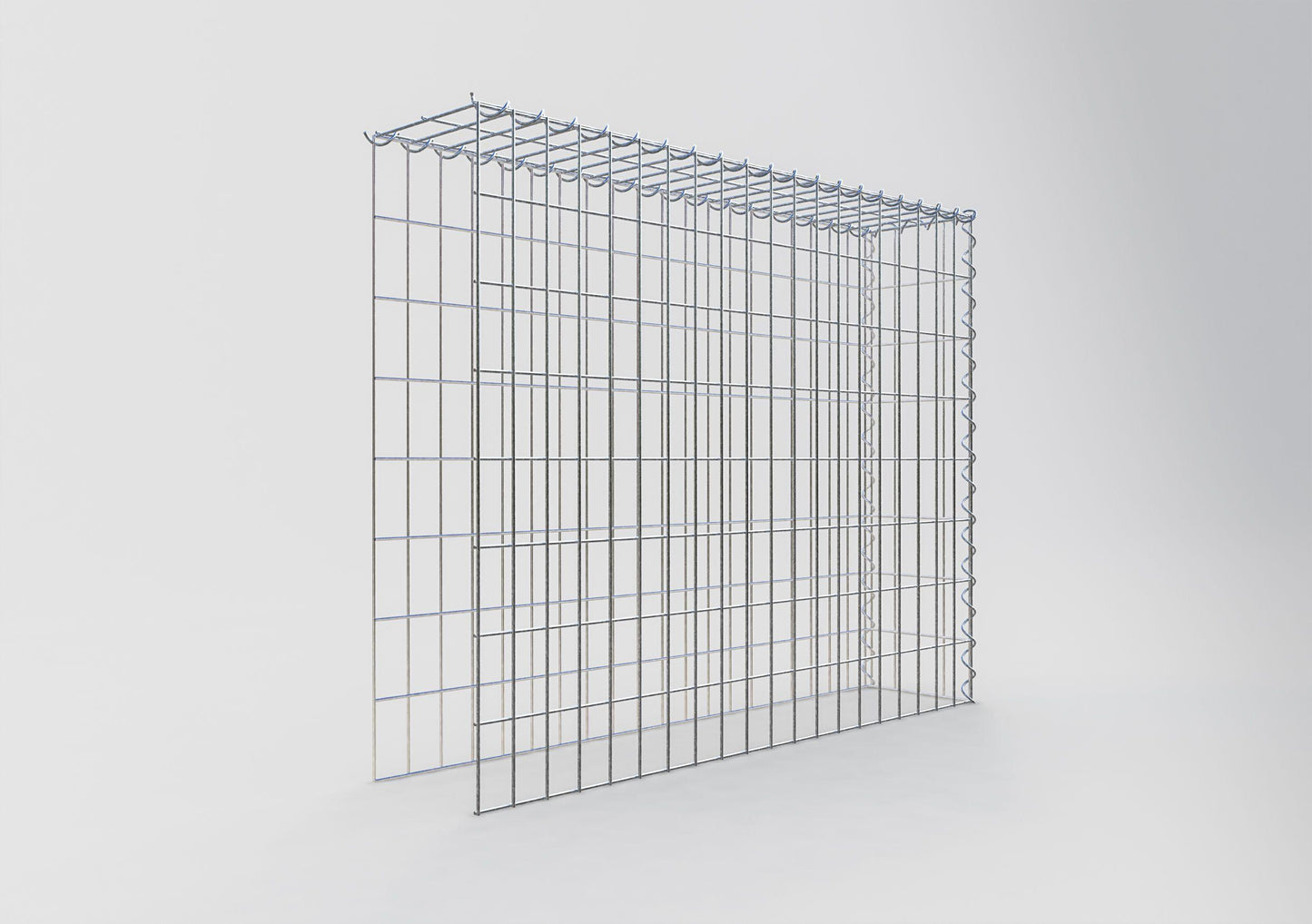 Gabião tipo 4 100 cm x 80 cm x 20 cm (C x A x P), malhagem 5 cm x 10 cm, espiral