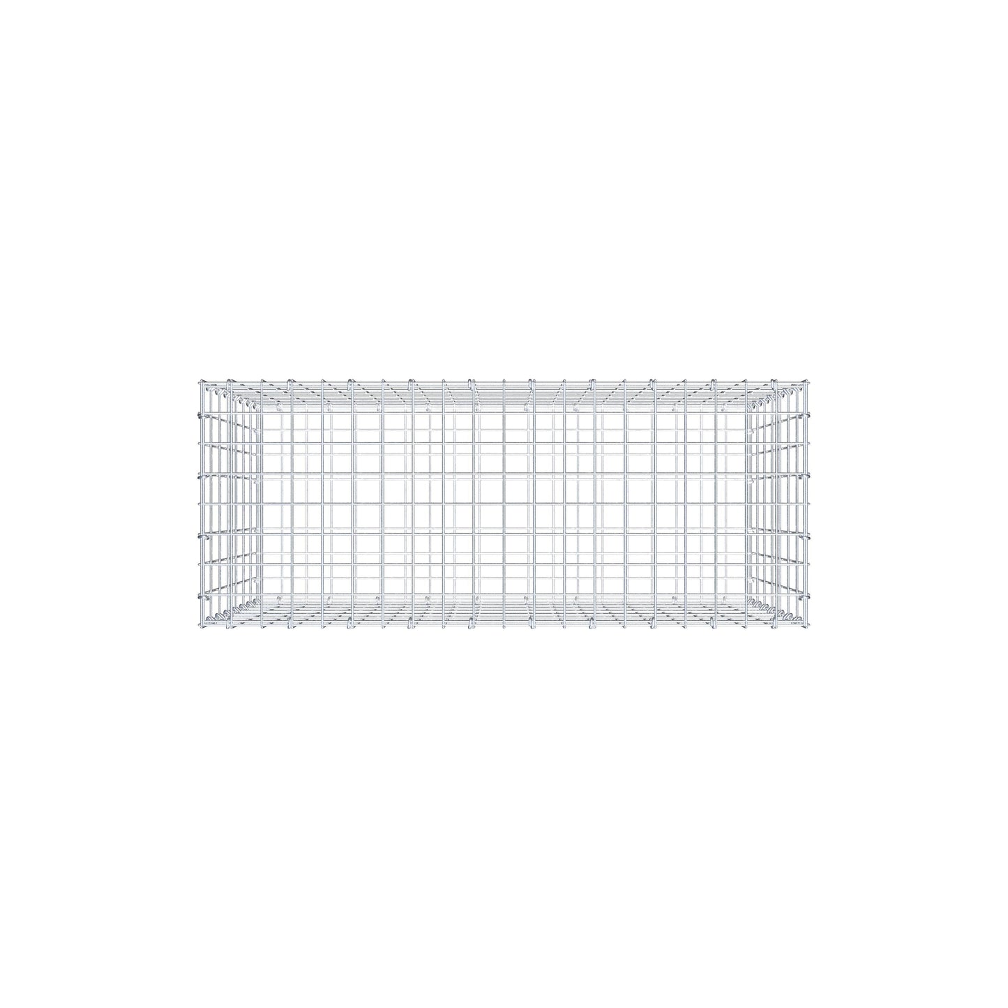 Gabião 100 cm x 70 cm x 40 cm (C x A x P), malhagem 5 cm x 10 cm, anel C