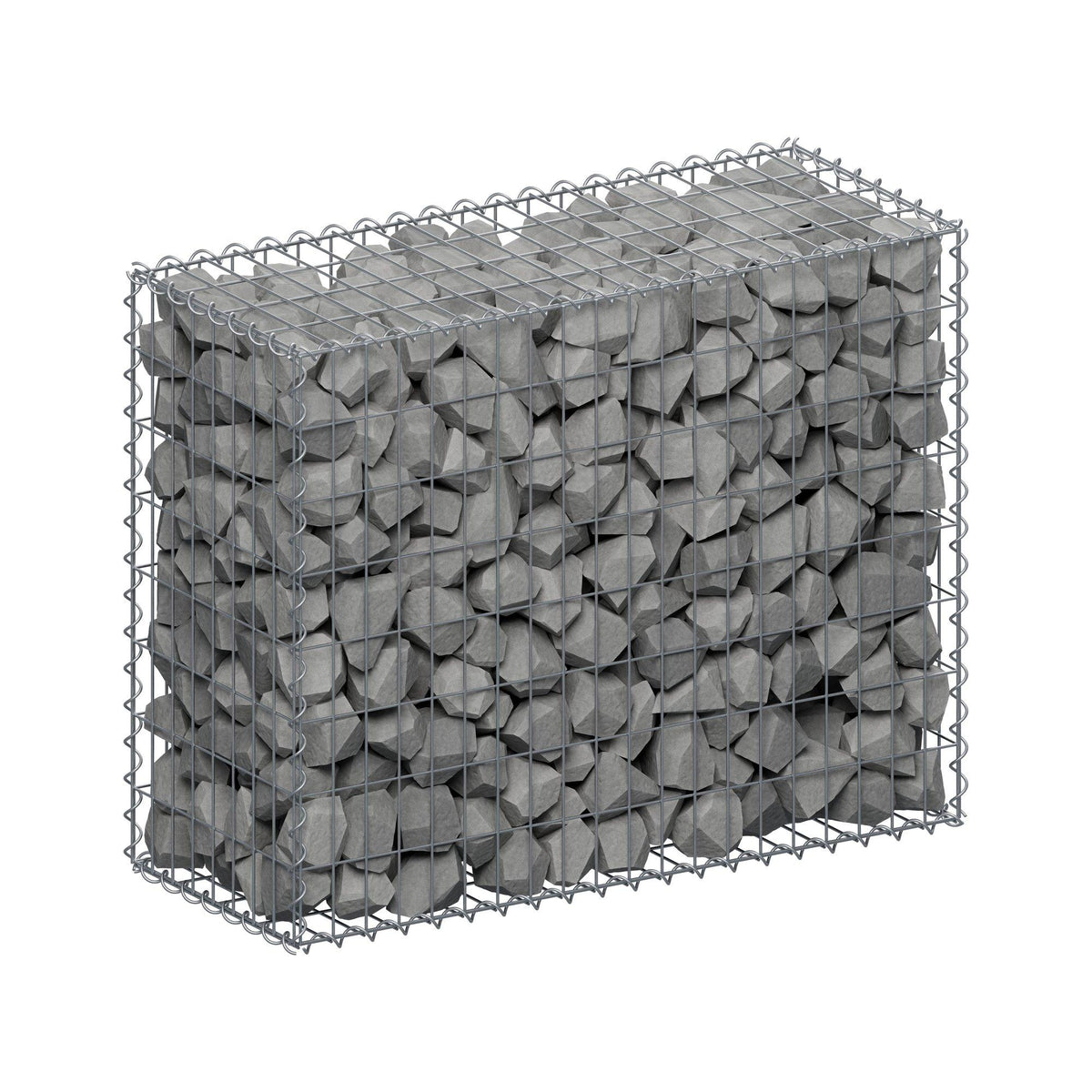 Schanskorf 100 cm x 80 cm x 40 cm (L x H x D), maaswijdte 5 cm x 10 cm, spiraalvormig