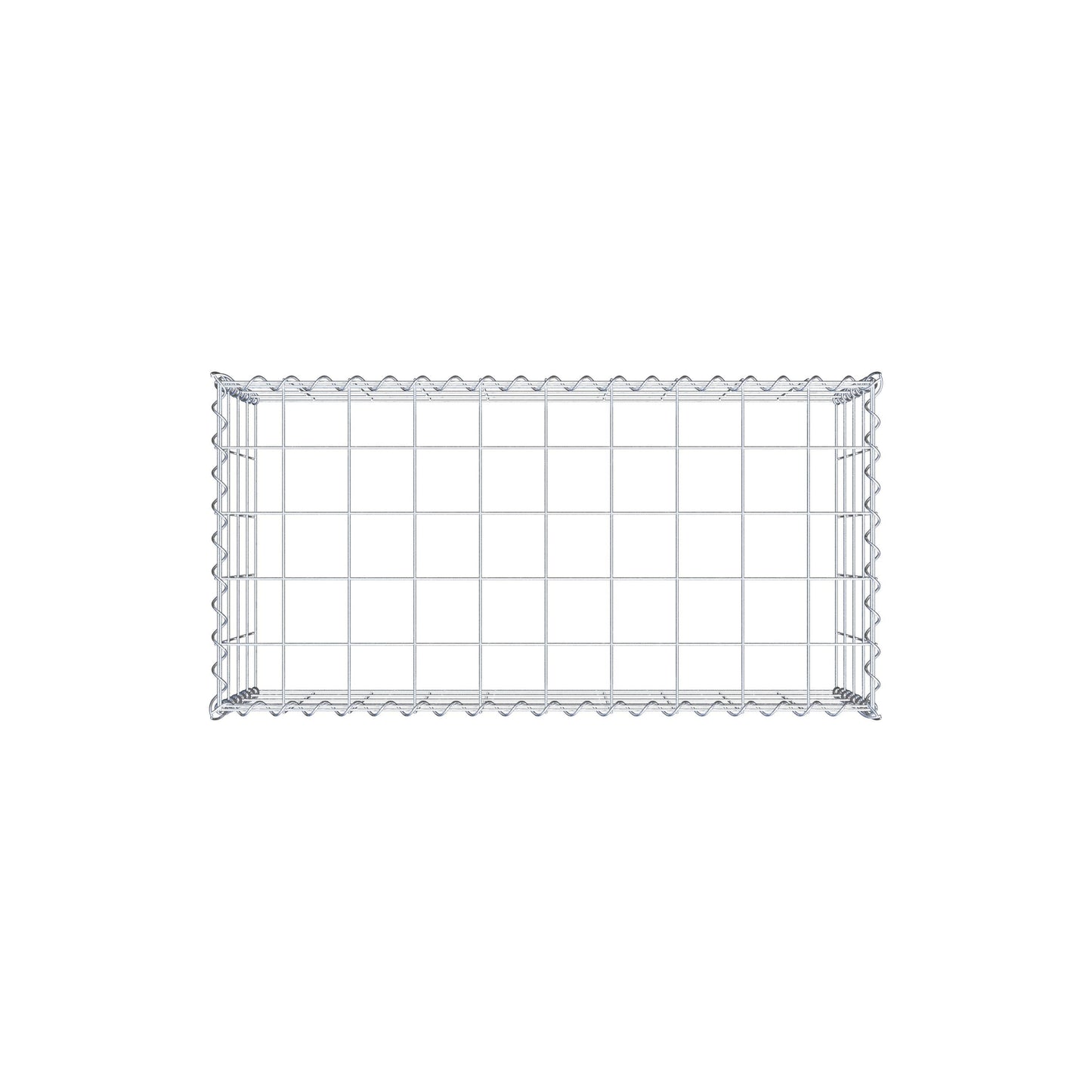Opvokset gabion type 3 100 cm x 40 cm x 50 cm (L x H x D), maskestørrelse 10 cm x 10 cm, spiral