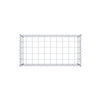 Opvokset gabion type 3 100 cm x 40 cm x 50 cm (L x H x D), maskestørrelse 10 cm x 10 cm, spiral