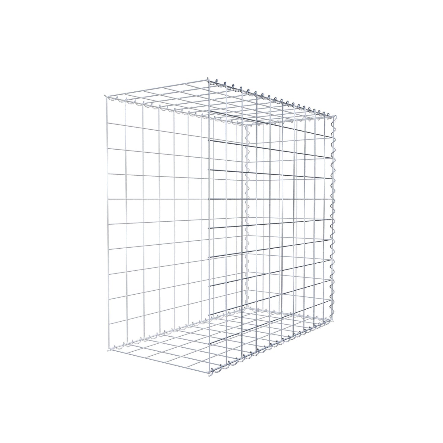 Gabião tipo 2 100 cm x 100 cm x 50 cm (C x A x P), malhagem 10 cm x 10 cm, espiral